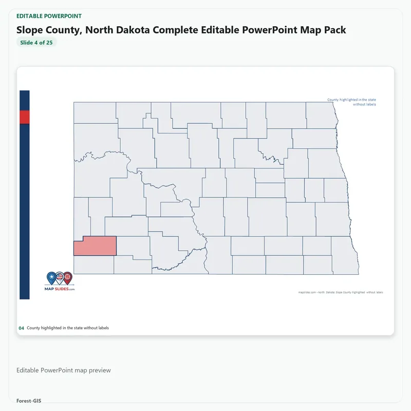 Slope County, North Dakota Editable Map Pack - Image 4