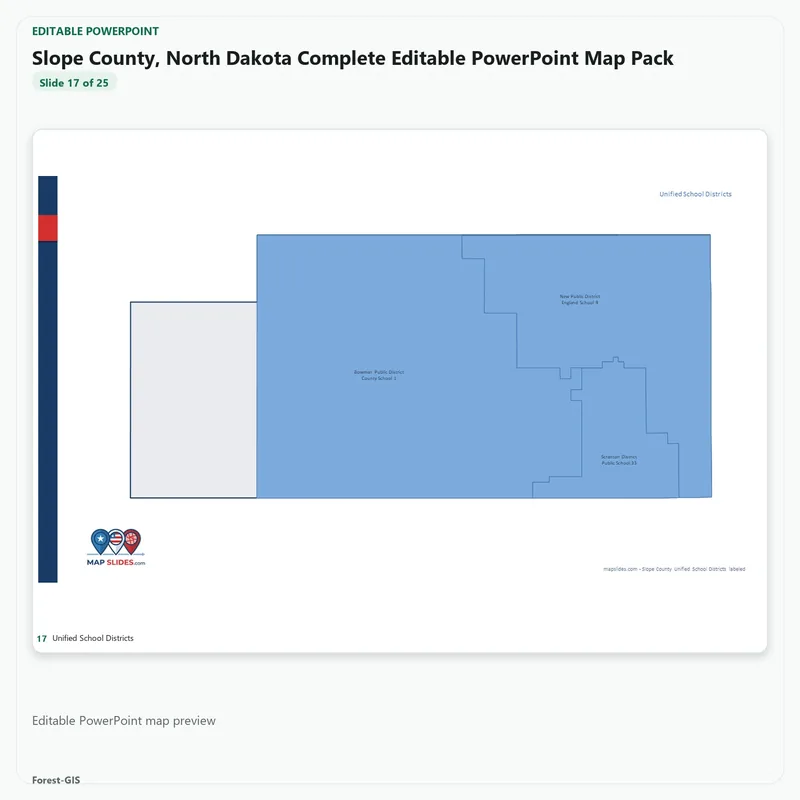 Slope County, North Dakota Editable Map Pack - Image 5