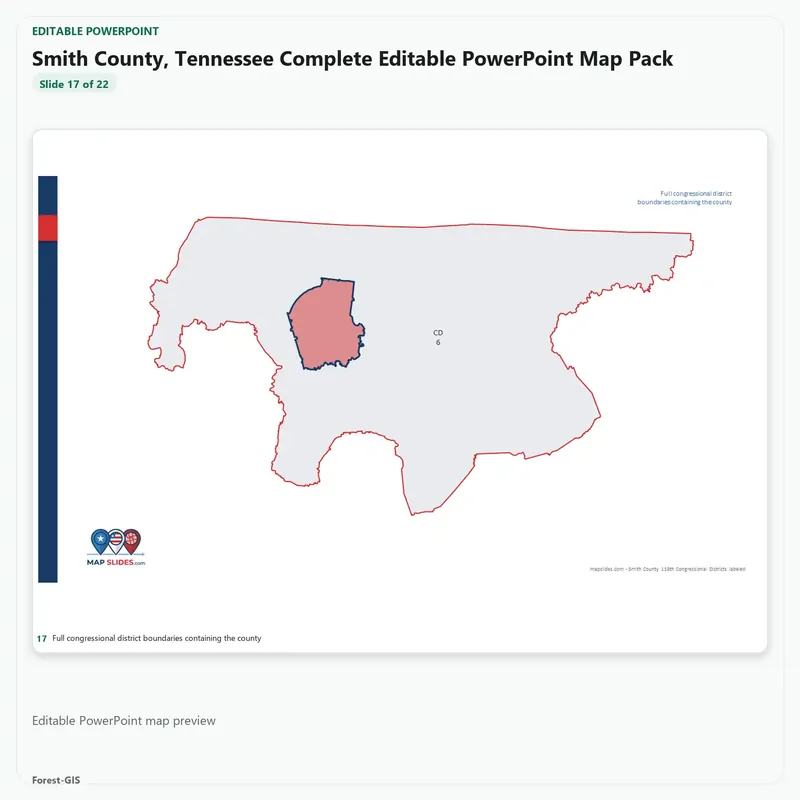 Smith County, Tennessee Editable Map Pack - Image 5