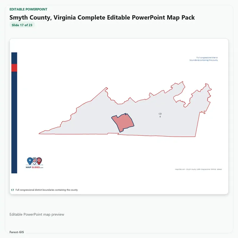 Smyth County, Virginia Editable Map Pack - Image 5