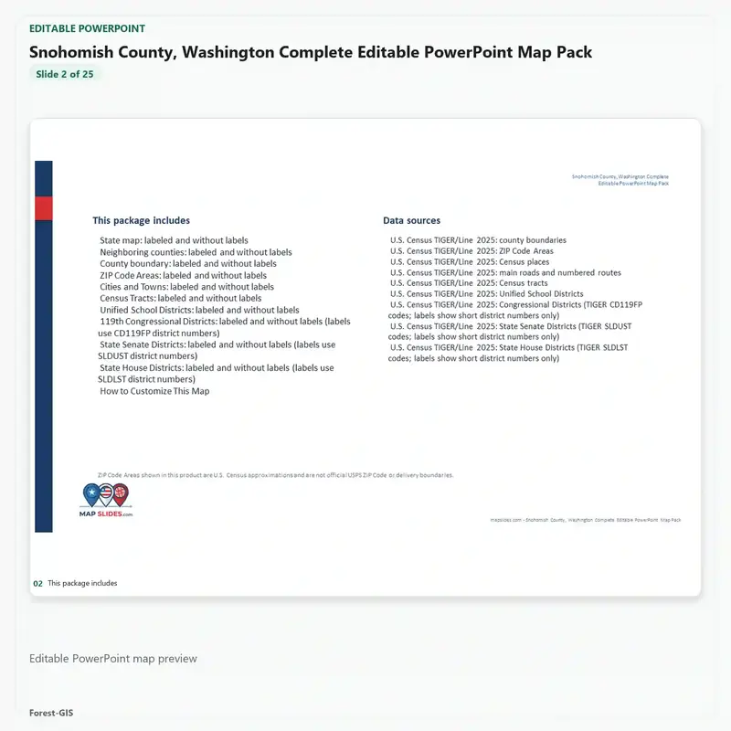 Snohomish County, Washington Editable Map Pack - Image 3