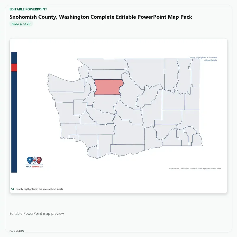 Snohomish County, Washington Editable Map Pack - Image 4