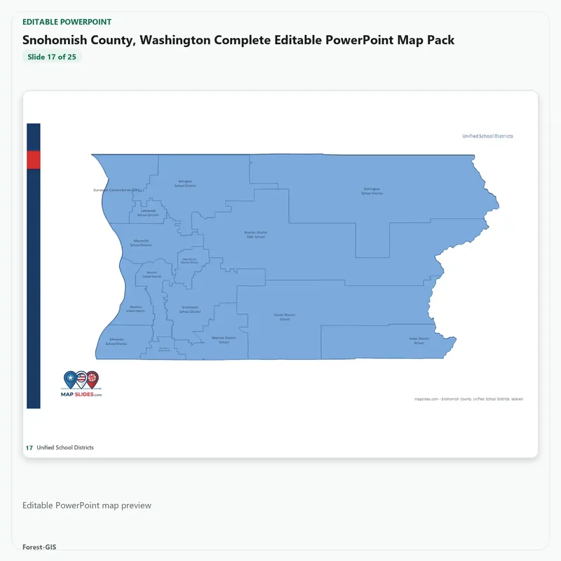 Snohomish County, Washington Editable Map Pack - Image 5