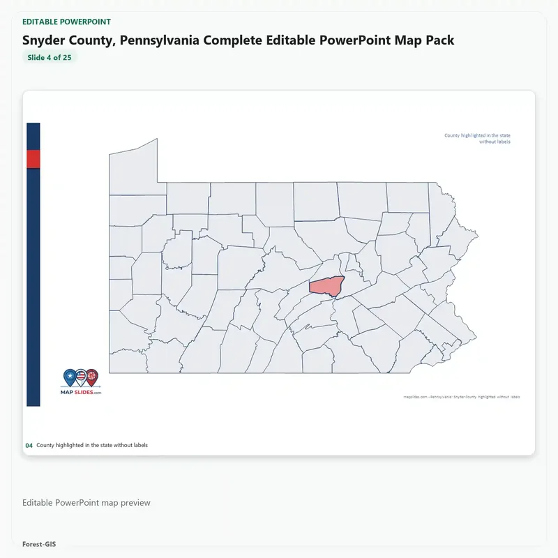 Snyder County, Pennsylvania Editable Map Pack - Image 4