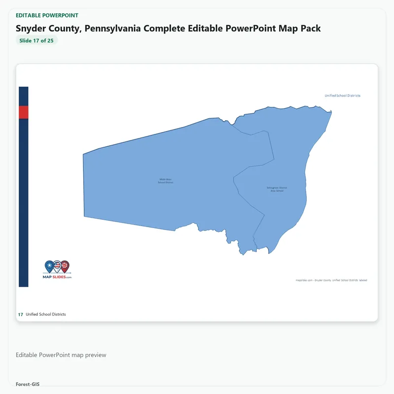 Snyder County, Pennsylvania Editable Map Pack - Image 5