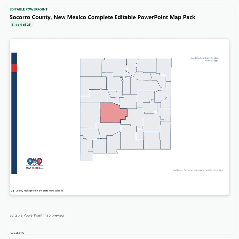 Socorro County, New Mexico Editable Map Pack - Image 4