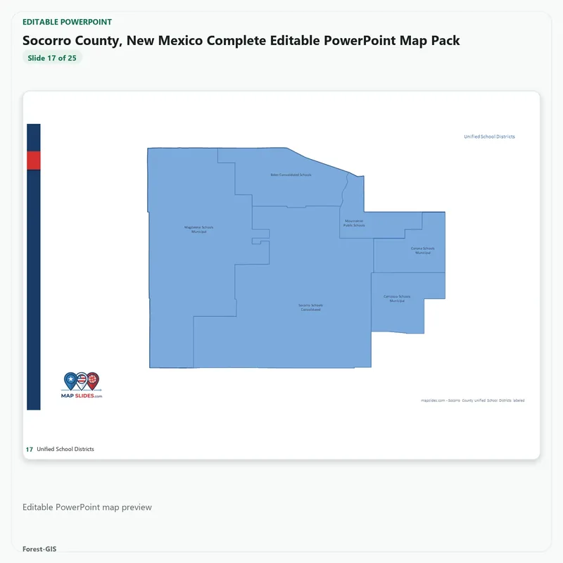 Socorro County, New Mexico Editable Map Pack - Image 5