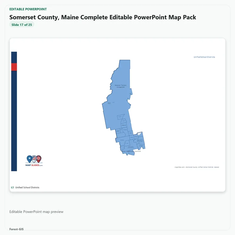 Somerset County, Maine Editable Map Pack - Image 5