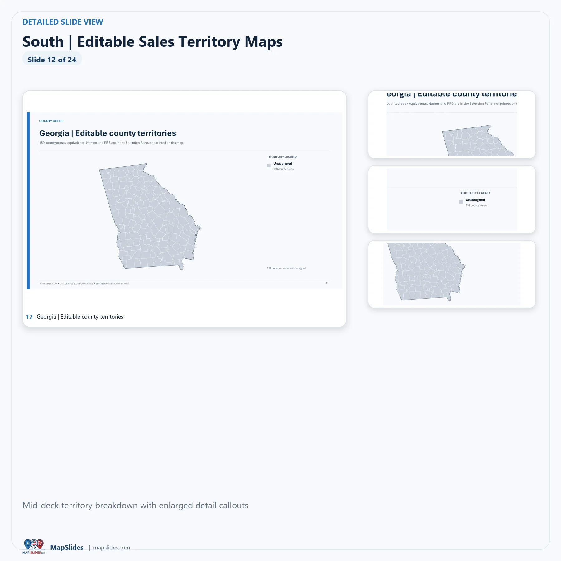 South Editable Sales Territory Maps – PowerPoint - Image 4