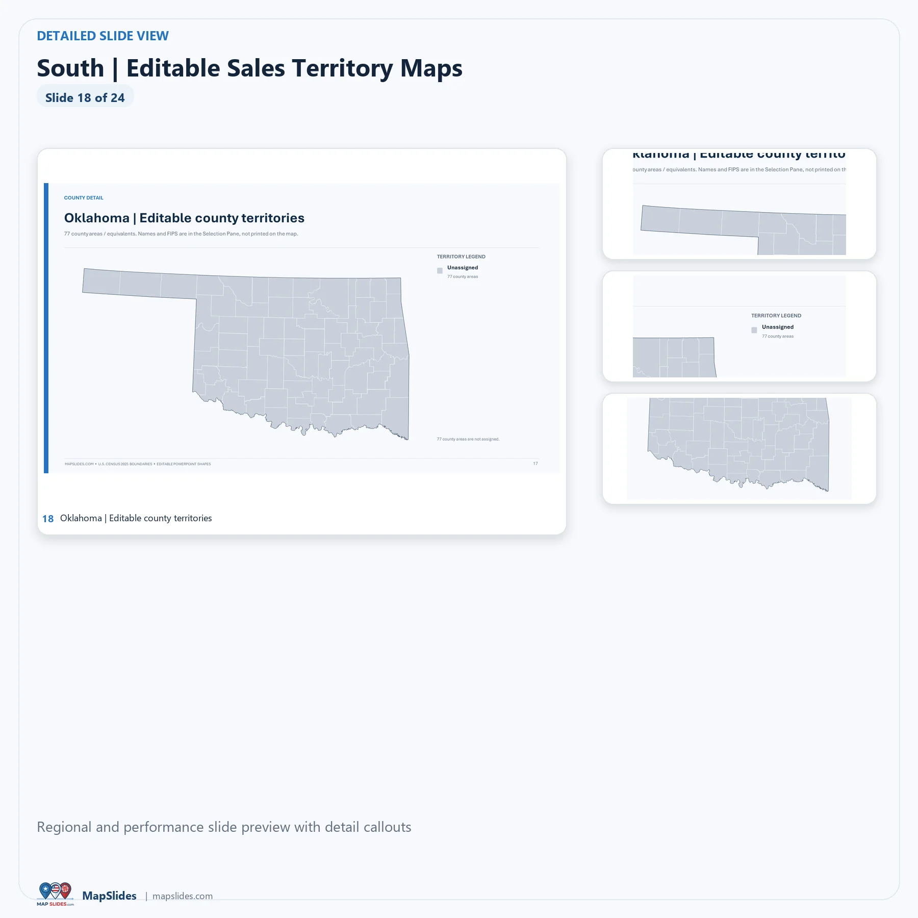 South Editable Sales Territory Maps – PowerPoint - Image 5