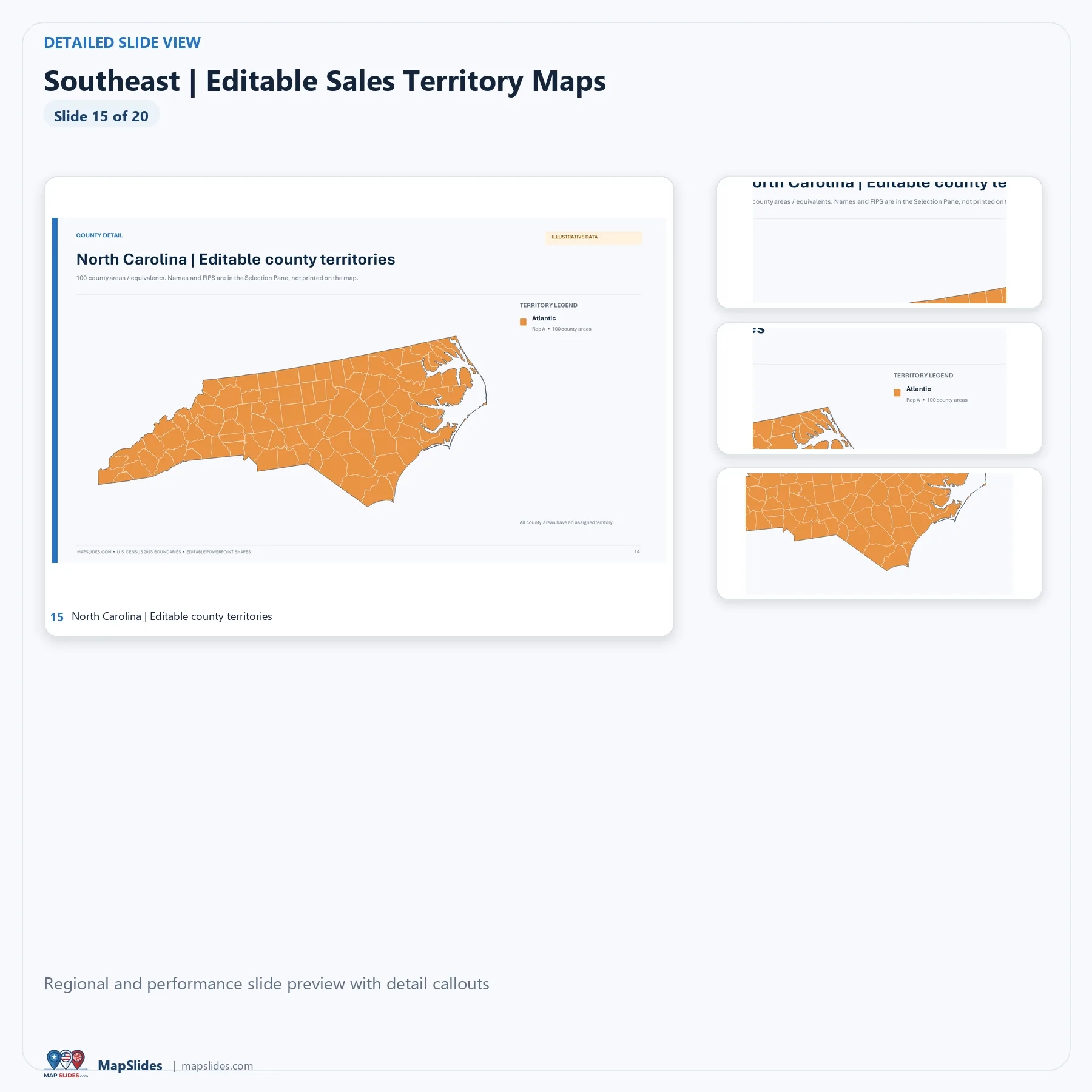 Southeast Editable Sales Territory Maps – PowerPoint - Image 5