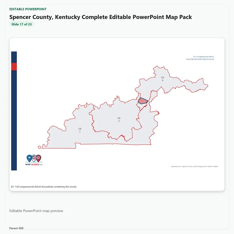 Spencer County, Kentucky Editable Map Pack - Image 5