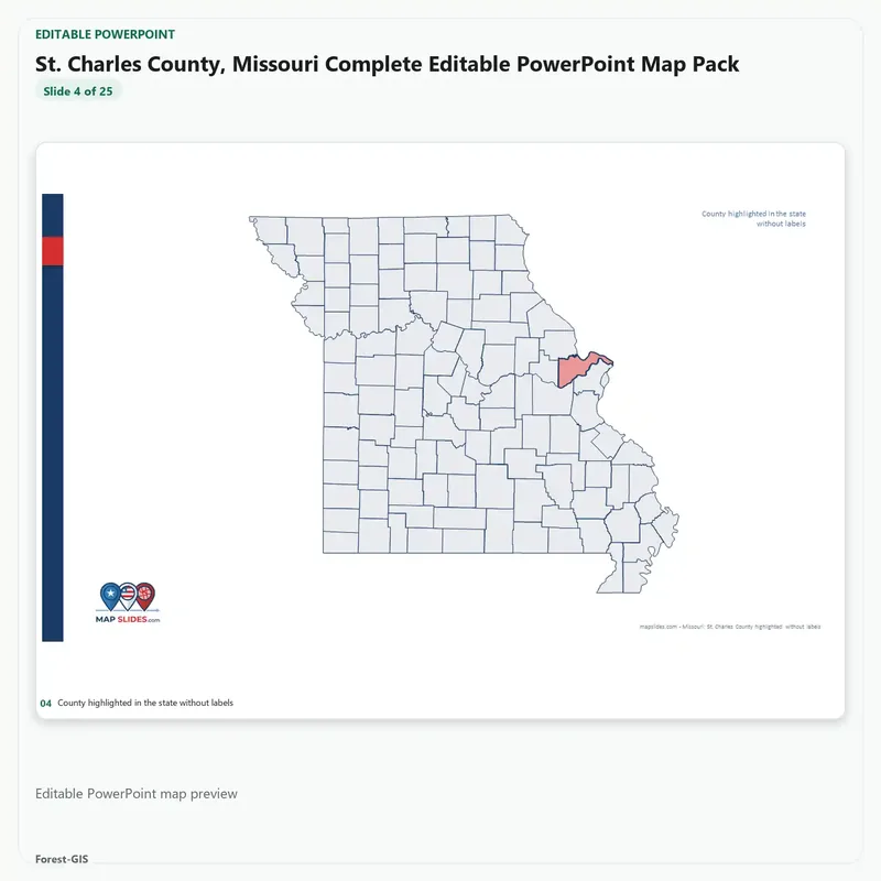 St. Charles County, Missouri Editable Map Pack - Image 4