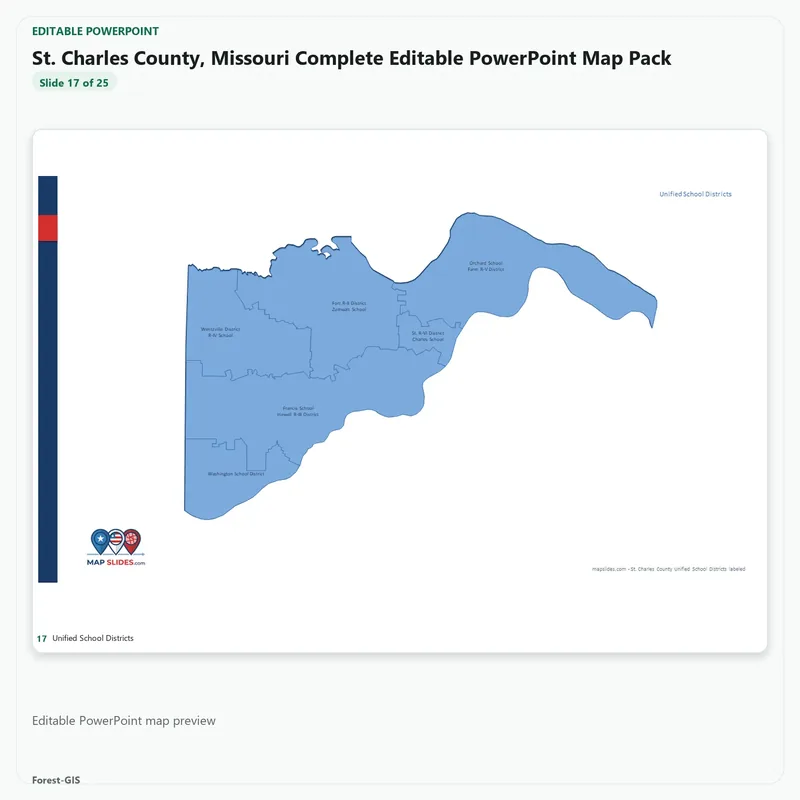 St. Charles County, Missouri Editable Map Pack - Image 5