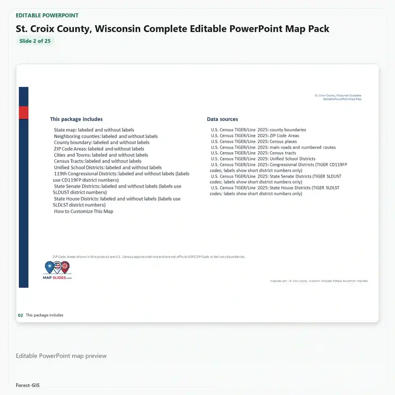 St. Croix County, Wisconsin Editable Map Pack - Image 3