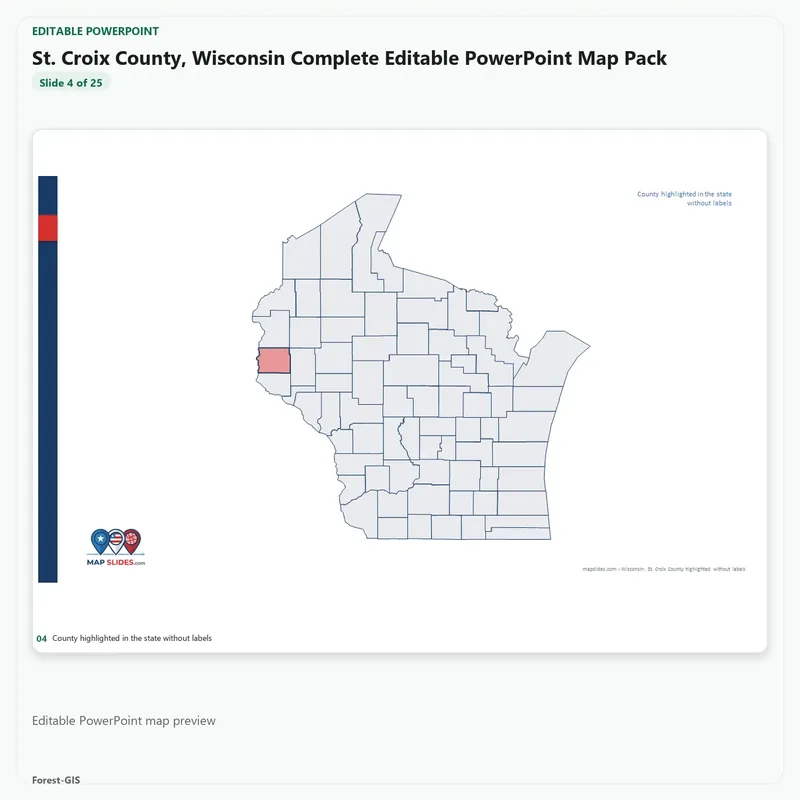 St. Croix County, Wisconsin Editable Map Pack - Image 4