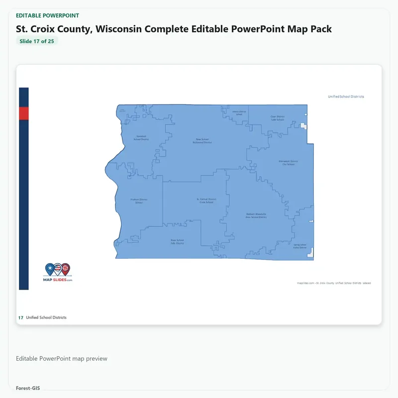 St. Croix County, Wisconsin Editable Map Pack - Image 5