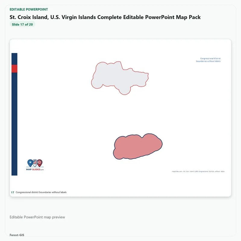 St. Croix Island, U.S. Virgin Islands Editable Map Pack - Image 5