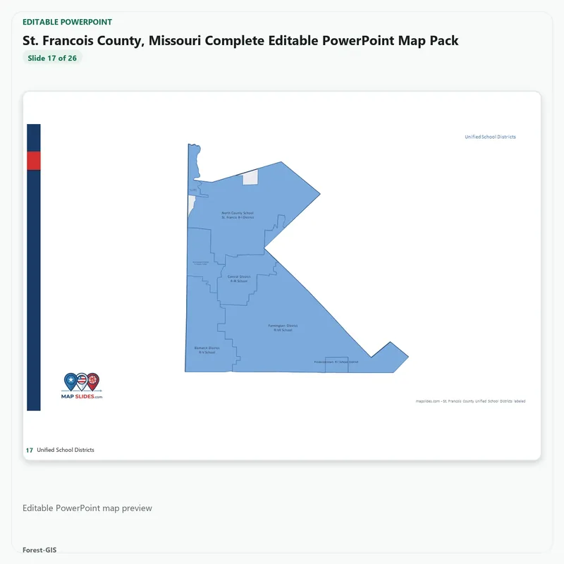 St. Francois County, Missouri Editable Map Pack - Image 5