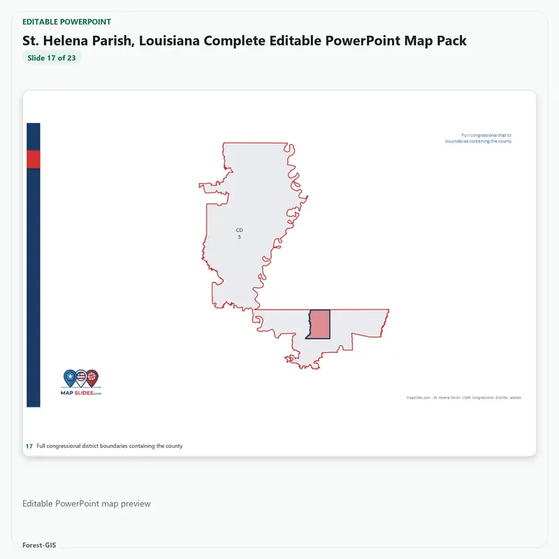 St. Helena Parish, Louisiana Editable Map Pack - Image 5