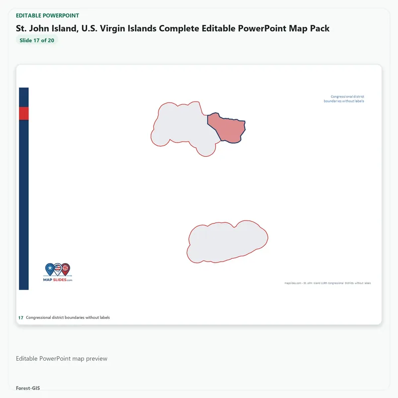 St. John Island, U.S. Virgin Islands Editable Map Pack - Image 5