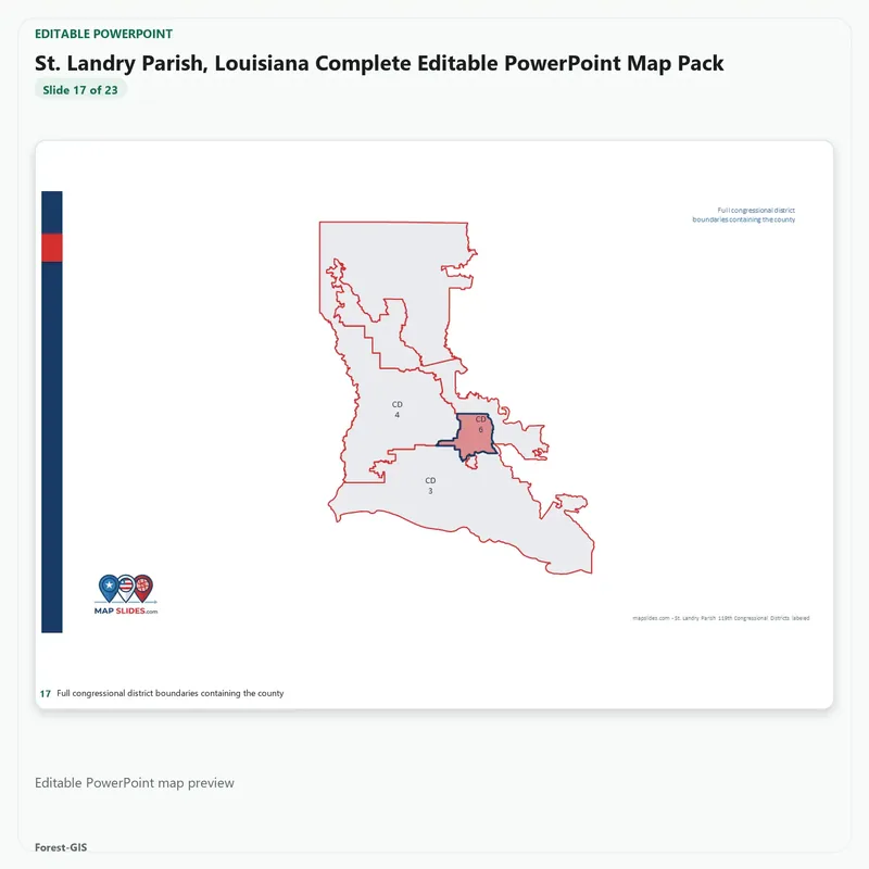 St. Landry Parish, Louisiana Editable Map Pack - Image 5