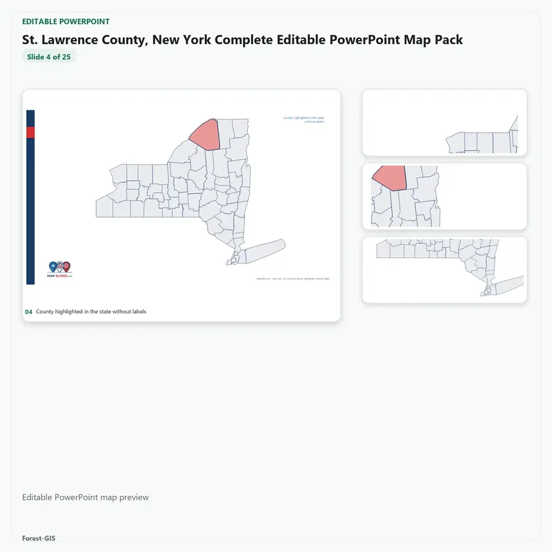 St. Lawrence County, New York Editable Map Pack - Image 4