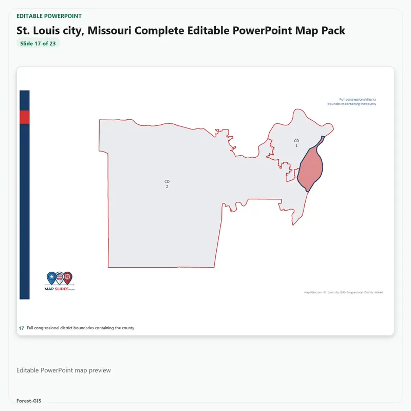 St. Louis city, Missouri Editable Map Pack - Image 5