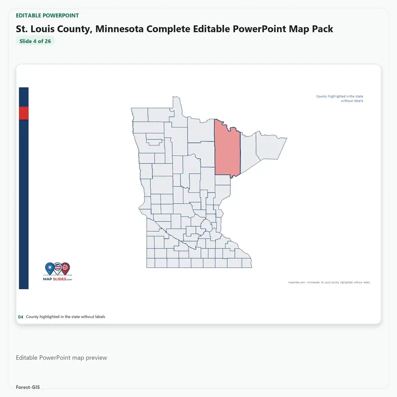 St. Louis County, Minnesota Editable Map Pack - Image 4