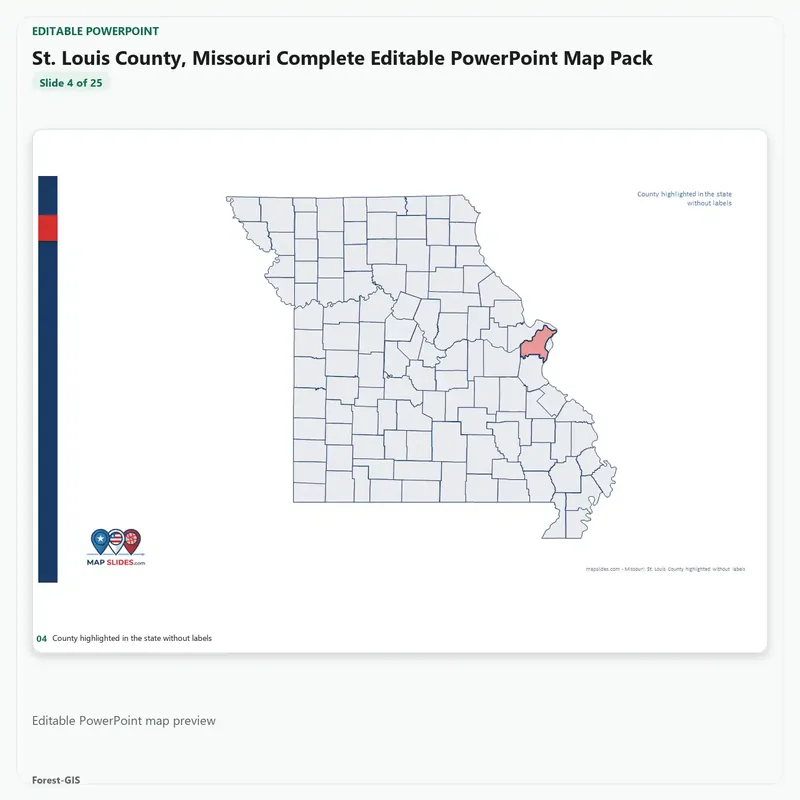 St. Louis County, Missouri Editable Map Pack - Image 4