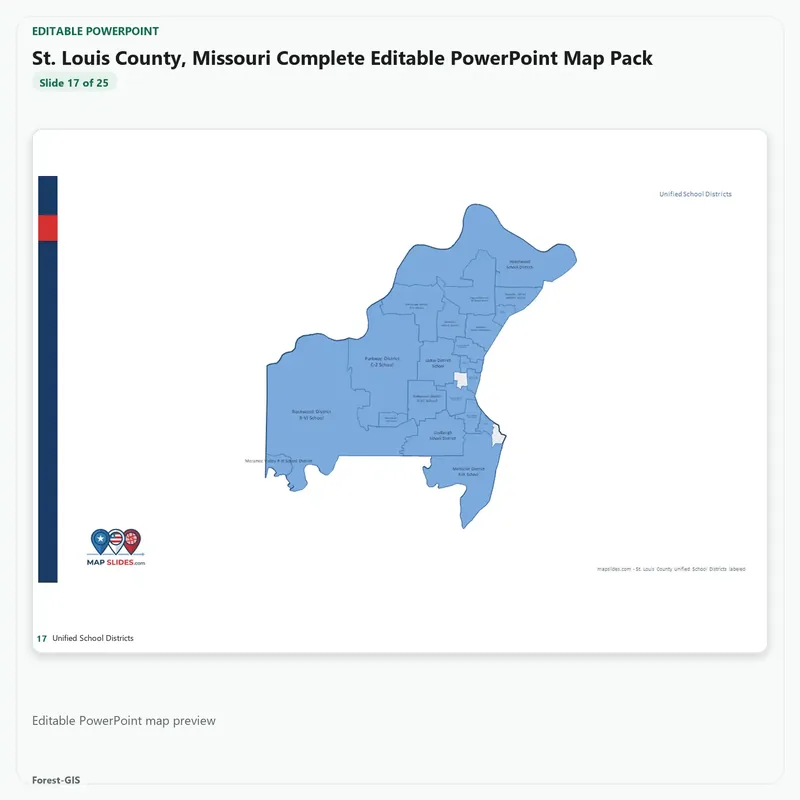St. Louis County, Missouri Editable Map Pack - Image 5