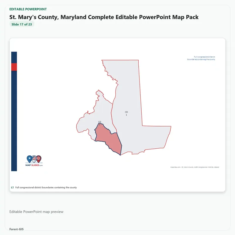 St. Mary's County, Maryland Editable Map Pack - Image 5