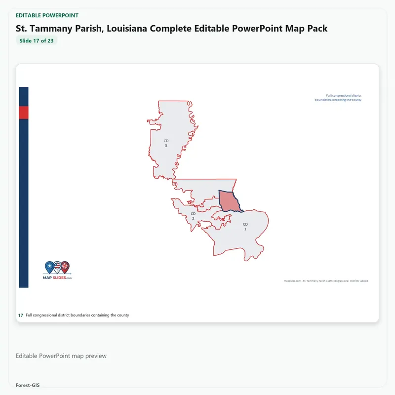St. Tammany Parish, Louisiana Editable Map Pack - Image 5