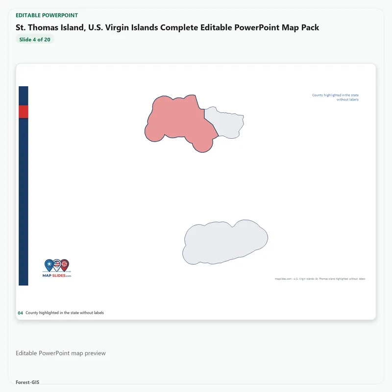 St. Thomas Island, U.S. Virgin Islands Editable Map Pack - Image 4