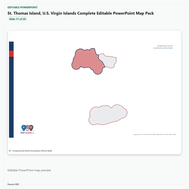 St. Thomas Island, U.S. Virgin Islands Editable Map Pack - Image 5