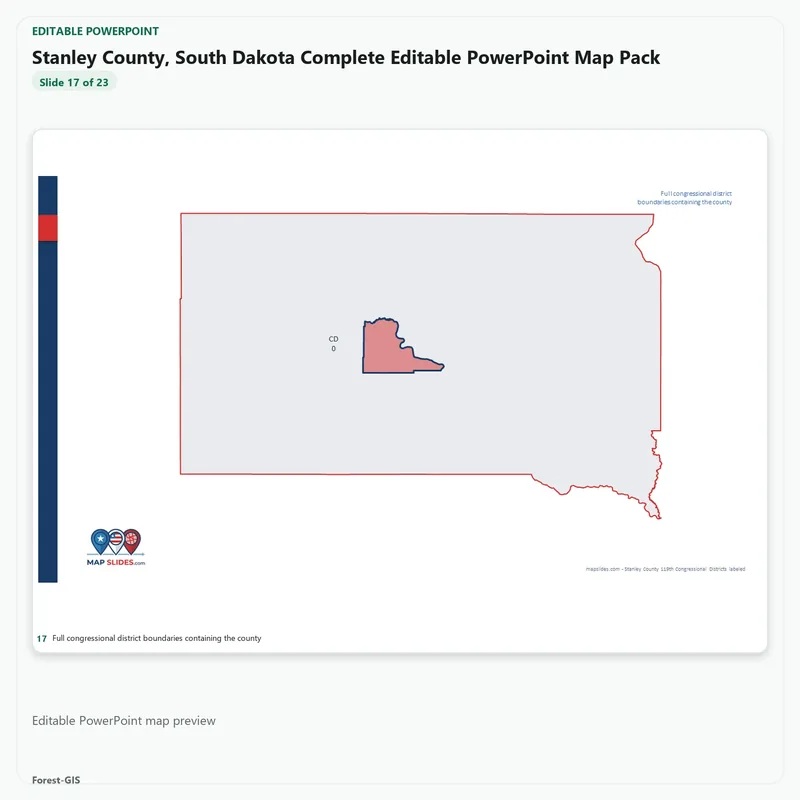 Stanley County, South Dakota Editable Map Pack - Image 5