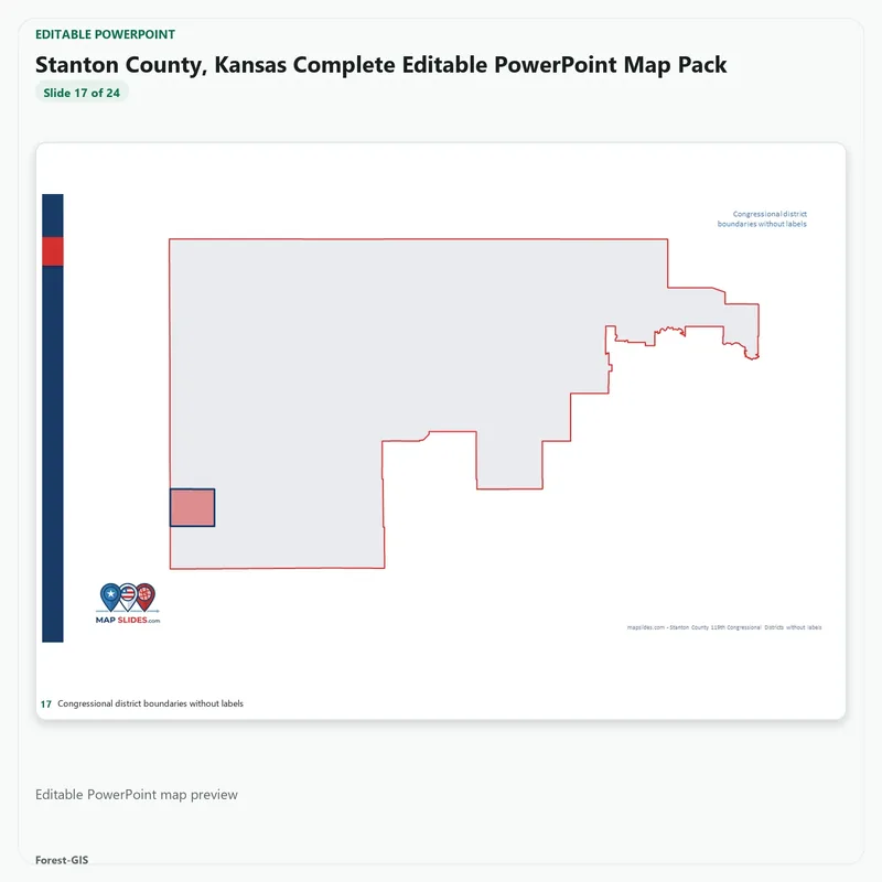 Stanton County, Kansas Editable Map Pack - Image 5