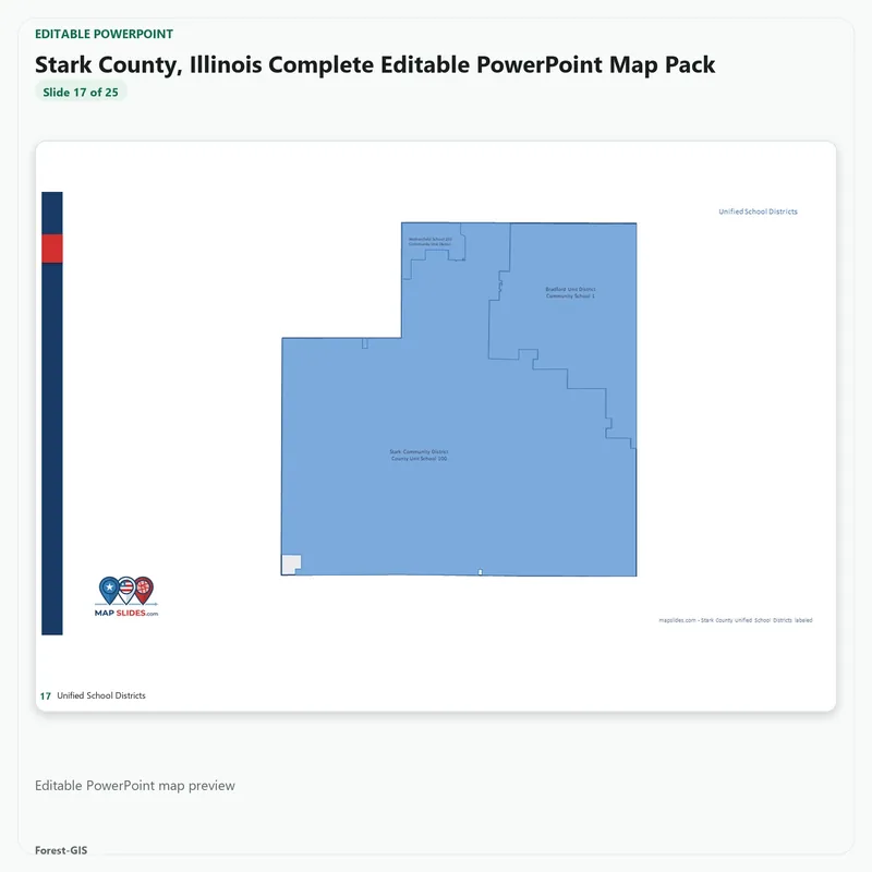 Stark County, Illinois Editable Map Pack - Image 5