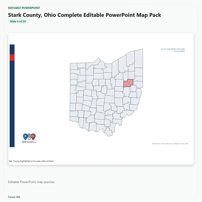 Stark County, Ohio Editable Map Pack - Image 4