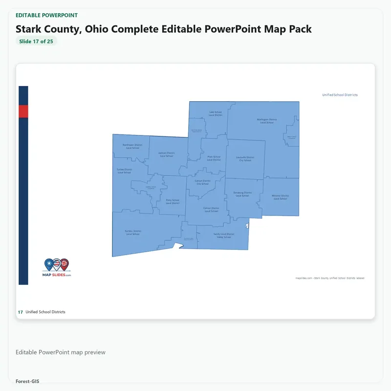 Stark County, Ohio Editable Map Pack - Image 5