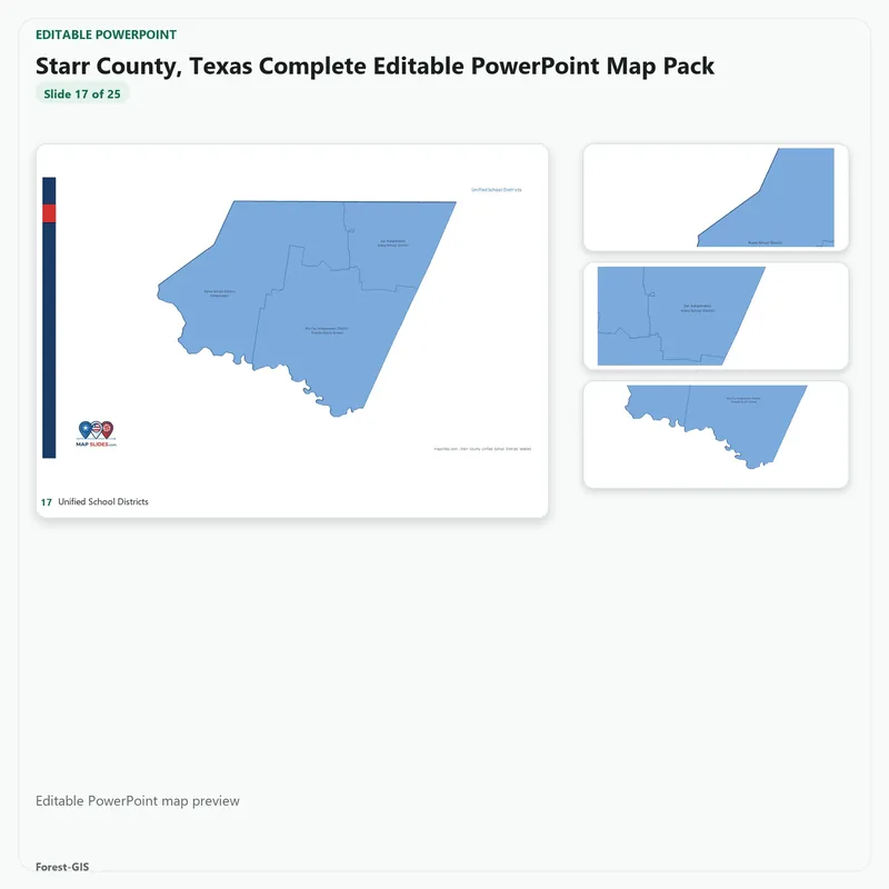 Starr County, Texas Editable Map Pack - Image 5