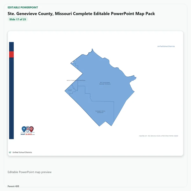 Ste. Genevieve County, Missouri Editable Map Pack - Image 5