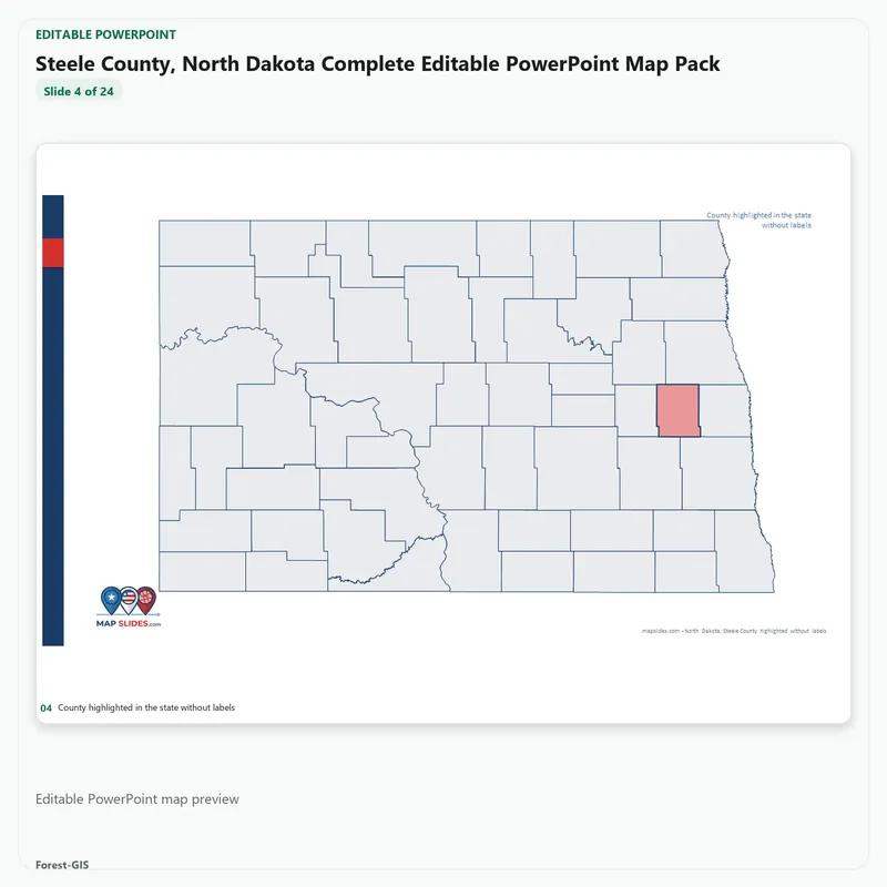 Steele County, North Dakota Editable Map Pack - Image 4