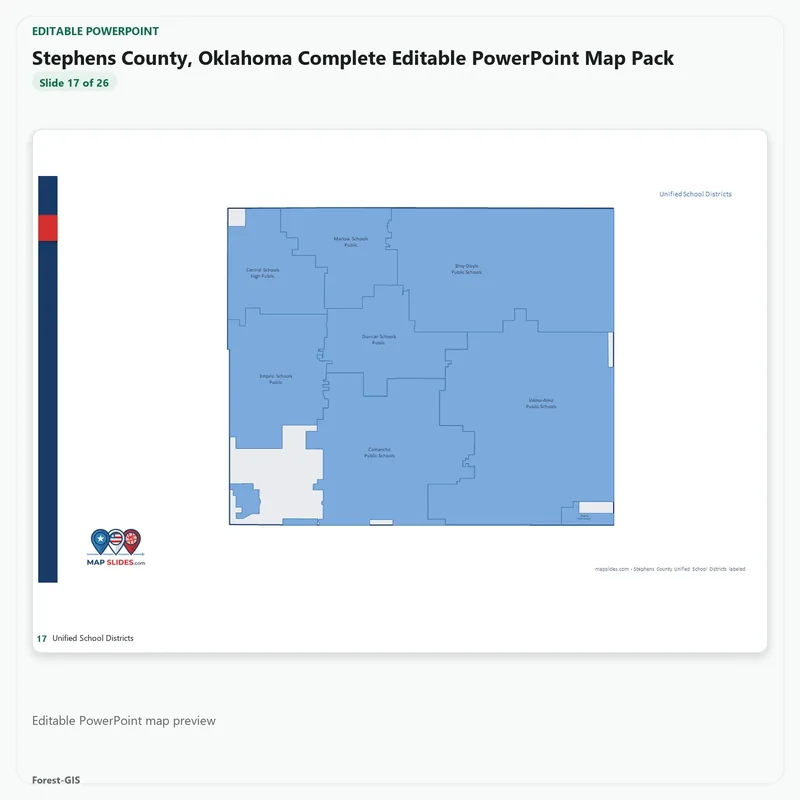 Stephens County, Oklahoma Editable Map Pack - Image 5