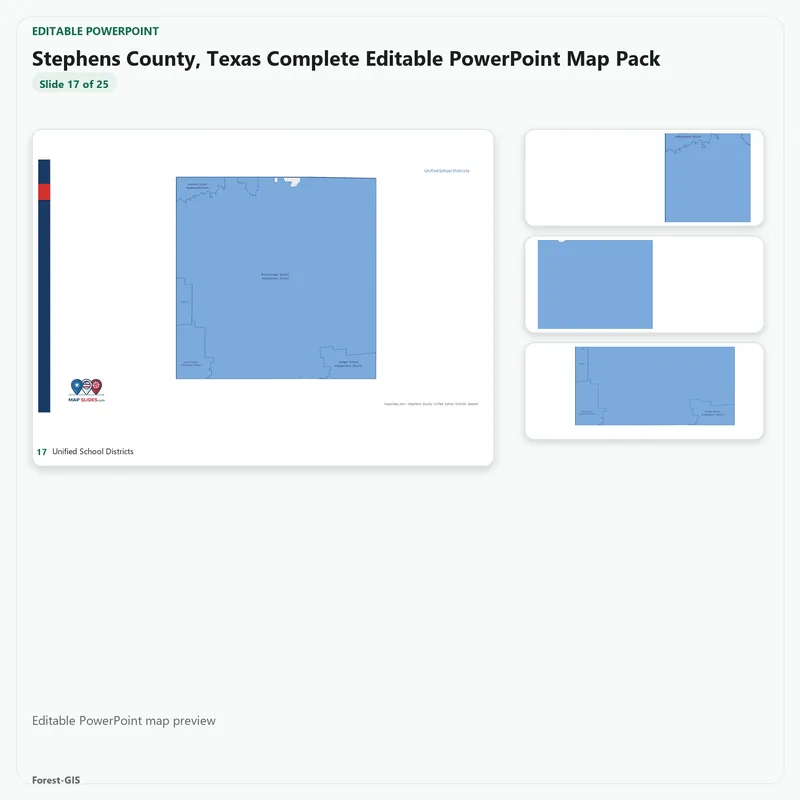 Stephens County, Texas Editable Map Pack - Image 5