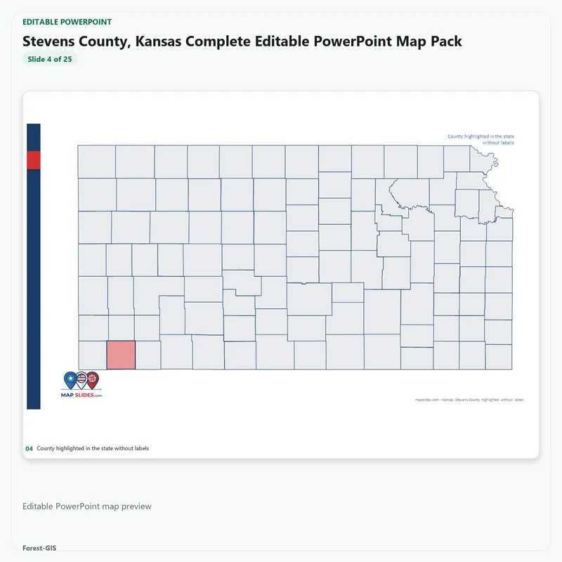 Stevens County, Kansas Editable Map Pack - Image 4