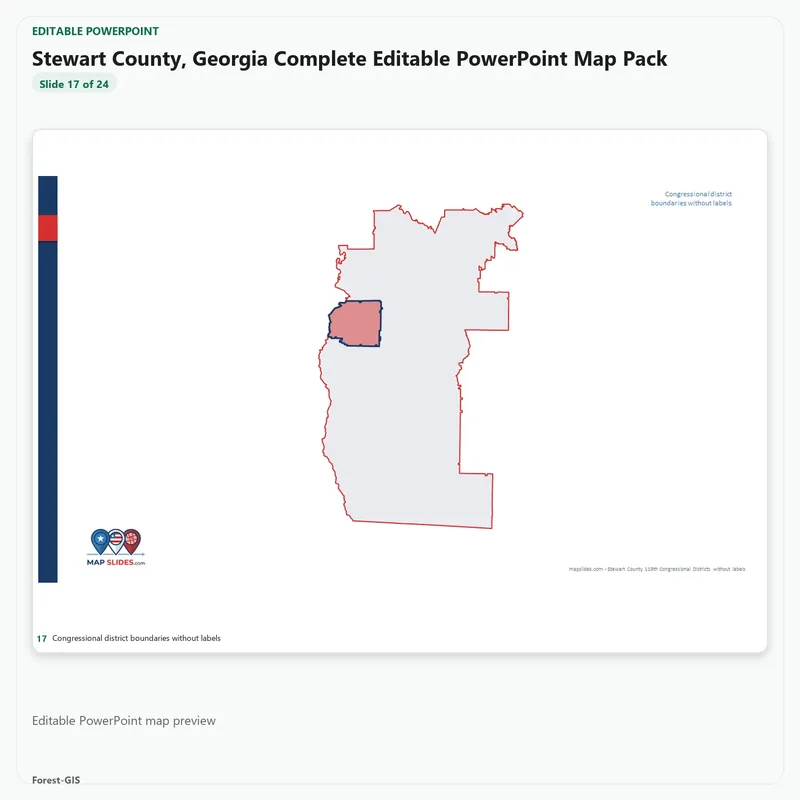 Stewart County, Georgia Editable Map Pack - Image 5