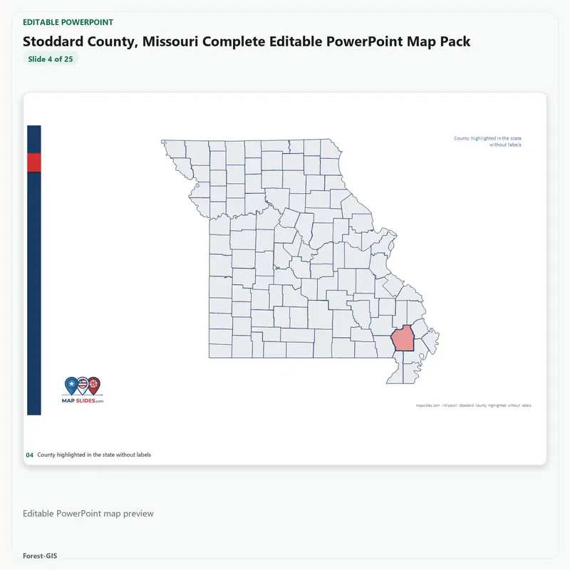 Stoddard County, Missouri Editable Map Pack - Image 4