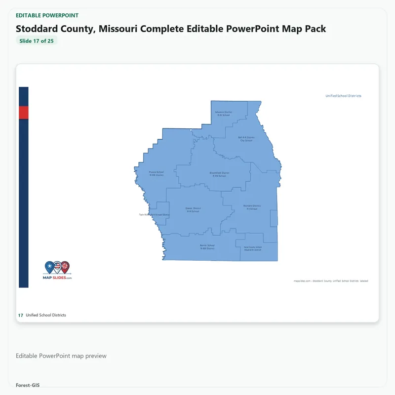 Stoddard County, Missouri Editable Map Pack - Image 5