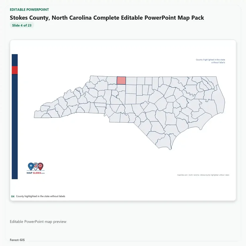 Stokes County, North Carolina Editable Map Pack - Image 4